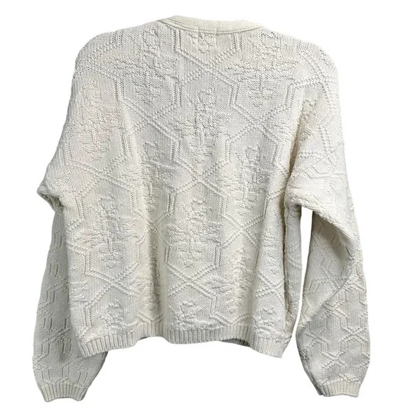 Vintage GAP Heavy Cable Knit Cardigan Sweater - Picture 4 of 5